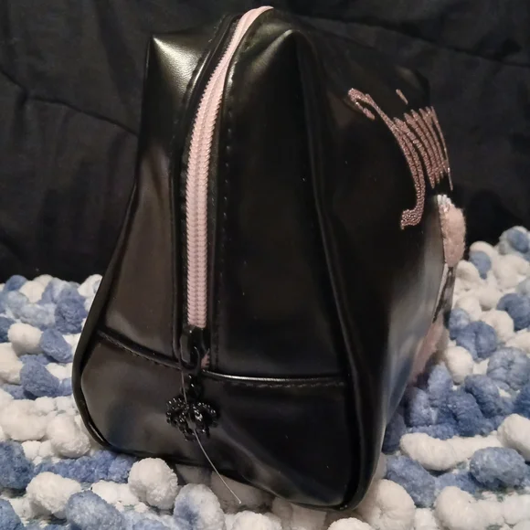 Juicy Couture Black Cosmetic Bag with Pink Details - Picture 4 of 10